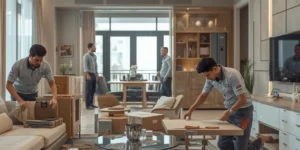 Complete office furniture assembly and configuration